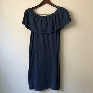 Ruffle Neck Cotton Dress